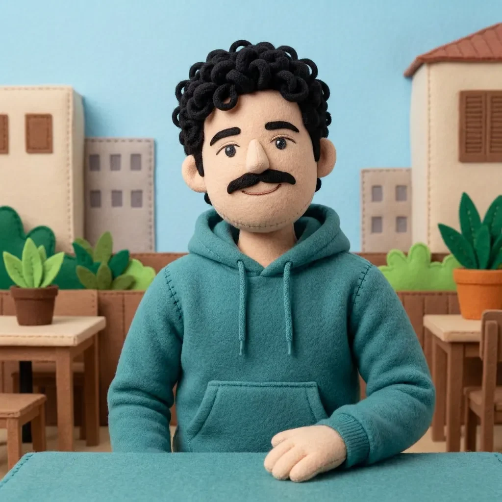 Plush toy: Soft fabric characters with stitched details