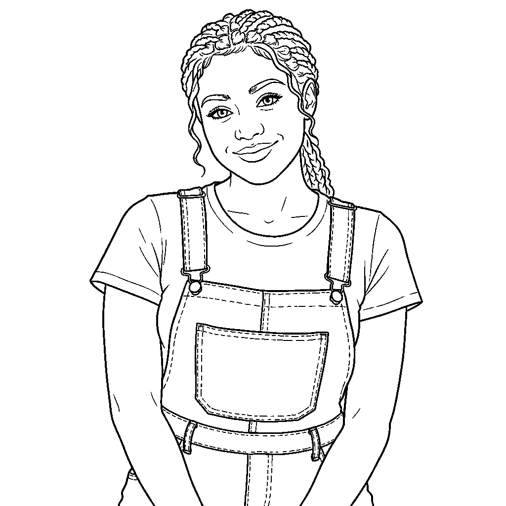 Playful caricature: Larger expressions drawn as open line art