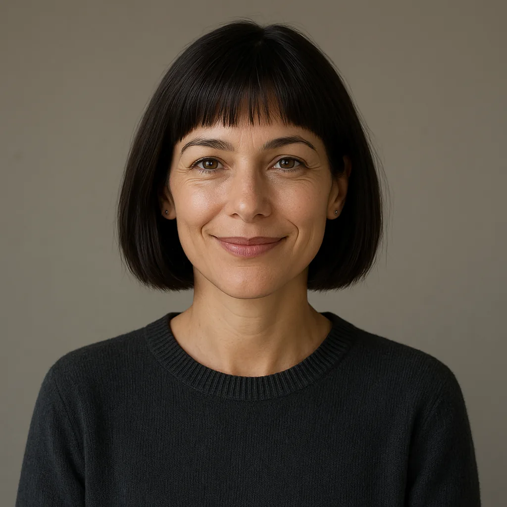 Chin-length bob preview, actual model output
