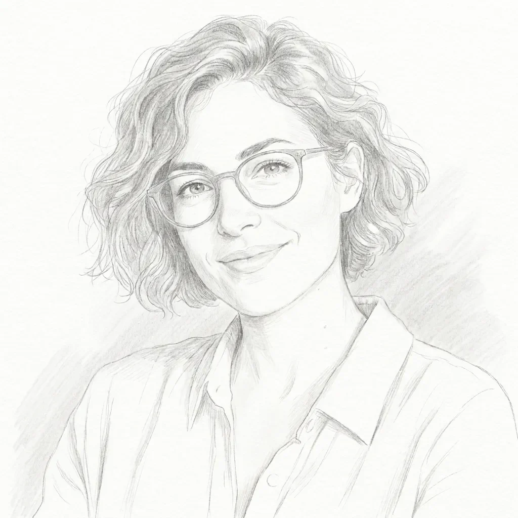 Soft pencil treatment of the same synthetic portrait